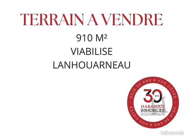 Terrain 910 m² LANHOUARNEAU
