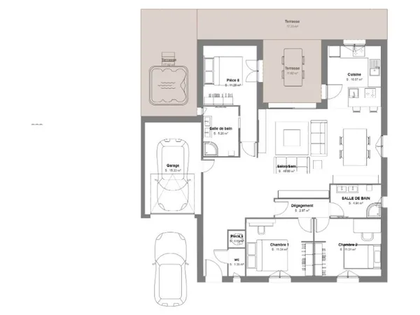 Maison 1 pièce 100 m²