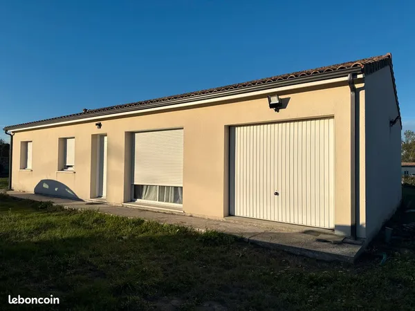 Maison 90m2 avec garage et grand jardin