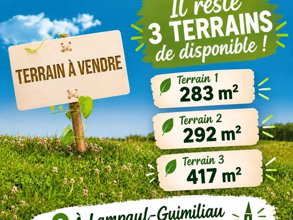 Terrain 417 m² Lampaul-Guimiliau