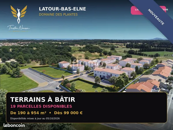 Terrain 414 m² Latour-Bas-Elne