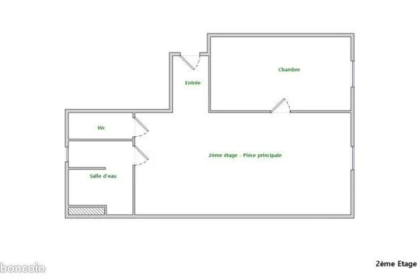 Appartement-2 pièces- 32 m2-etage 2/3