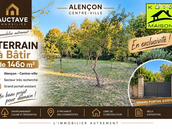 Terrain 1460 m² ALENCON