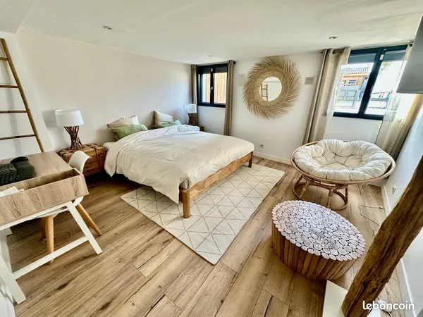 Échoppe meublée, 3 ch, jardin sud + piscine, DPE B, Talence/Bègles