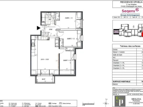 Appartement 4 pièces 78 m²