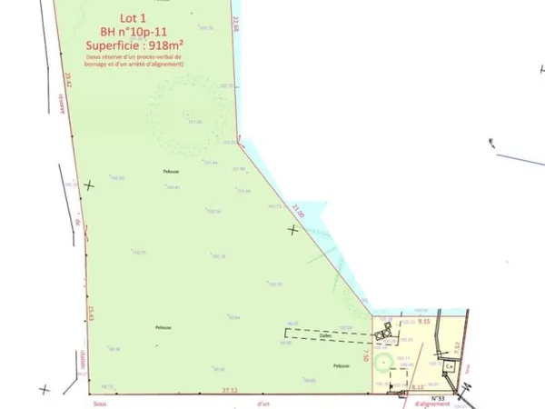 A vendre Bessancourt terrain constructible 918 m2