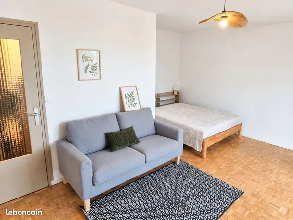 Studio meublé rénové 33,5 m² + balcon - Gaillard
