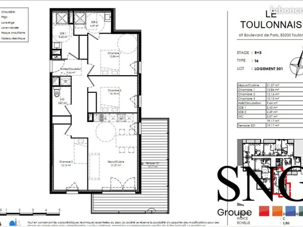 Appartement 4 pièces 79 m²
