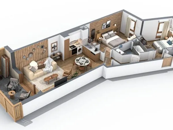 Bel appartement T3 au coeur du village