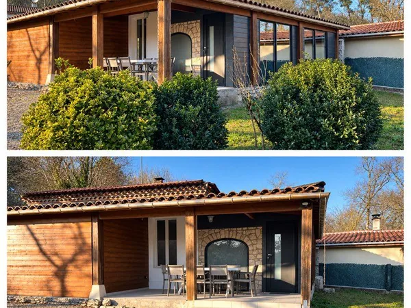 Maison meuble 80m2 avec deux chambre et jardin clôturé