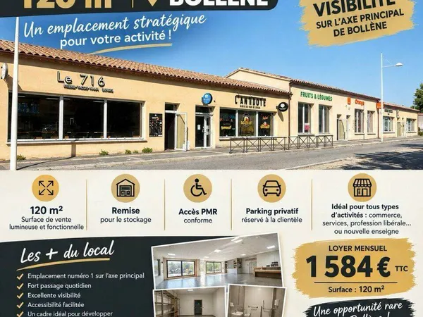 Local commercial 120 m²