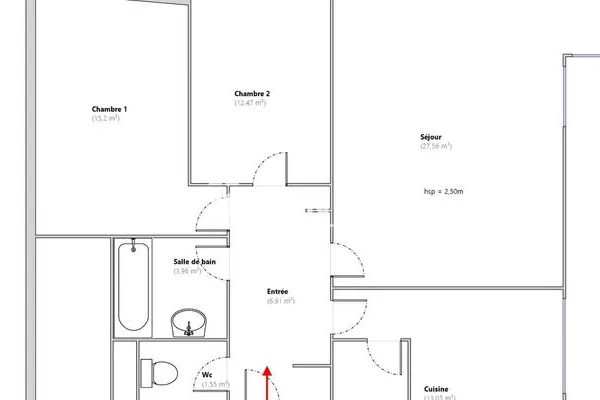 Appartement 3 pièces 81 m²