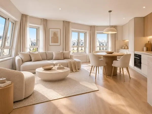 APPARTEMENT 2 PIÈCES AU 2E ÉTAGE, AVEC BELLE HAUTEUR SOUS PLAFOND, DANS UN IMMEUBLE DE CARACTÈRE RÉN