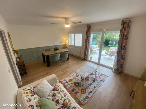 Blagnac, maison familiale rénovée, 3 chambres (+1 en combles), jardin, garage