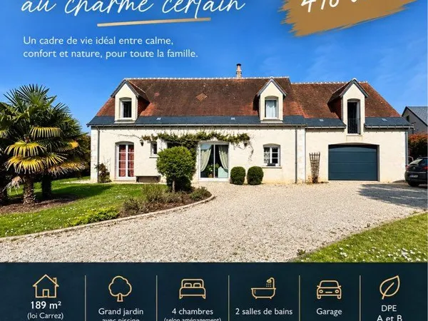 Maison de caractère avec grand jardin