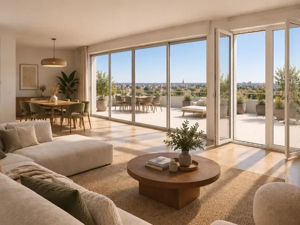 Appartement T4 en dernier étage avec vue dégagée - Bordeaux Sud
