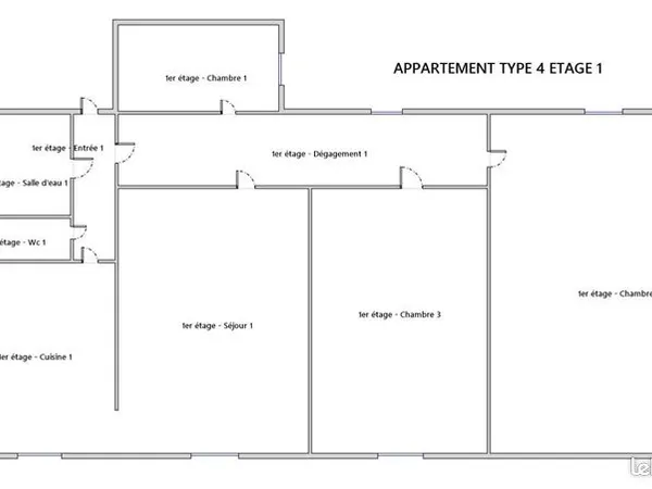 Appartement T4 de 85 m² à louer
