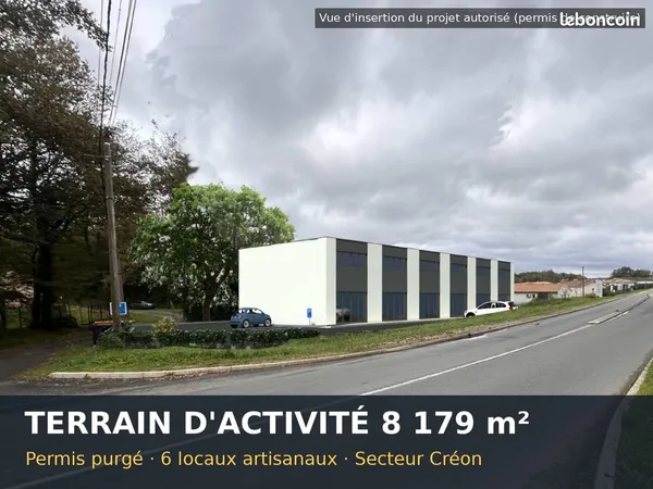 Terrain activité 8 179 m² secteur Créon - PC purgé