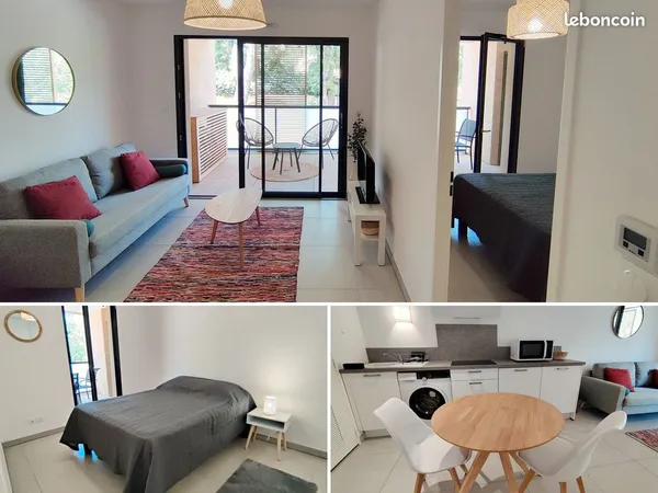 T2 meublé 33 m² + terrasse 12 m² + garage - Aix