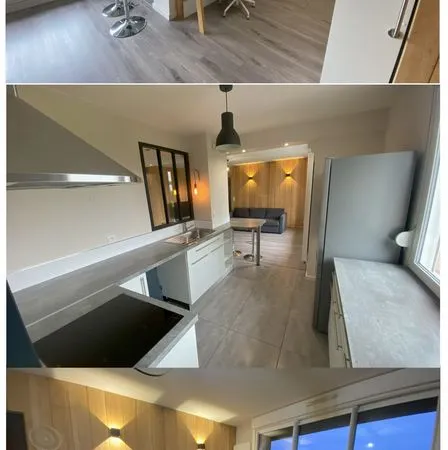 TROYES - F2 meublé de 60 m², Balcon vue sur jardins, Garage , Cave