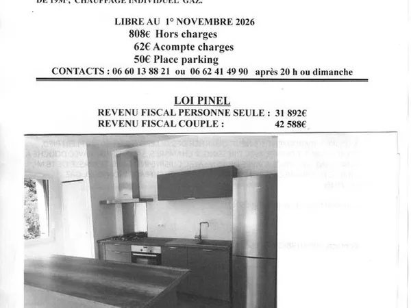 Location appartement ; APPARTEMENT T 3 QUARTIER TILLEROYES