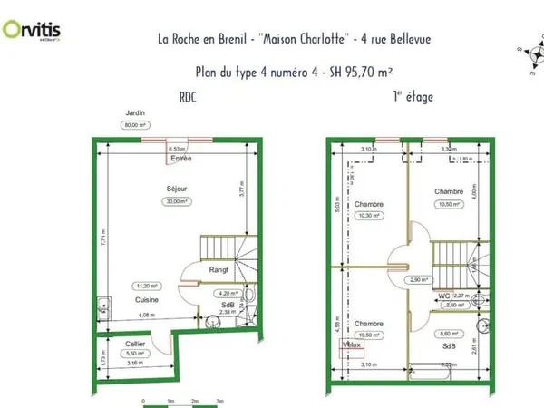 À louer - Maison T4 à La Roche en Brenil