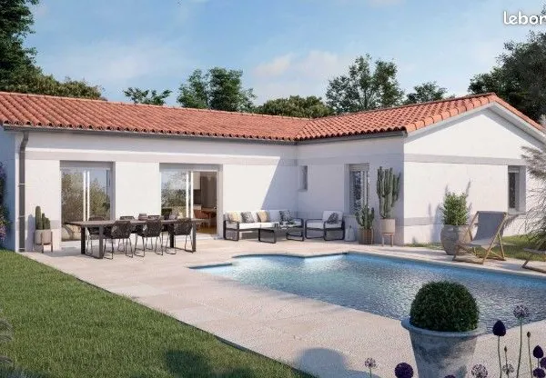 A Biscarrosse maison contemporaine de 3 ch plus garage deux salles d'eau sur 2000 m² de terrain (406