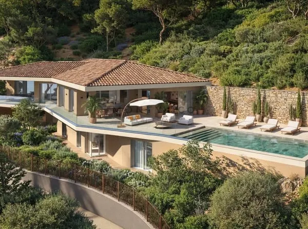 Vente villa 5 chambres vue mer dans un domaine privé a Grimaud