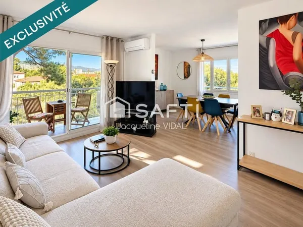 T4 75 m²  3 chambres possibles  2 balcons  Vue dégagée