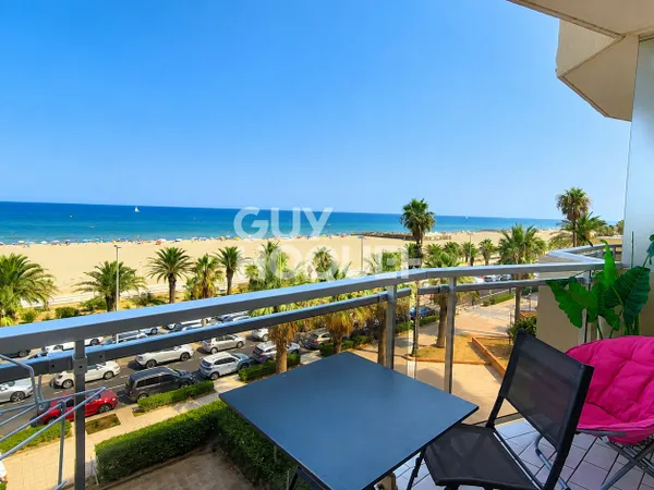 Studio meublé avec balcon et vue mer à Canet Sud - Septembre a Juin