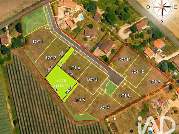 Terrain 1120 m²