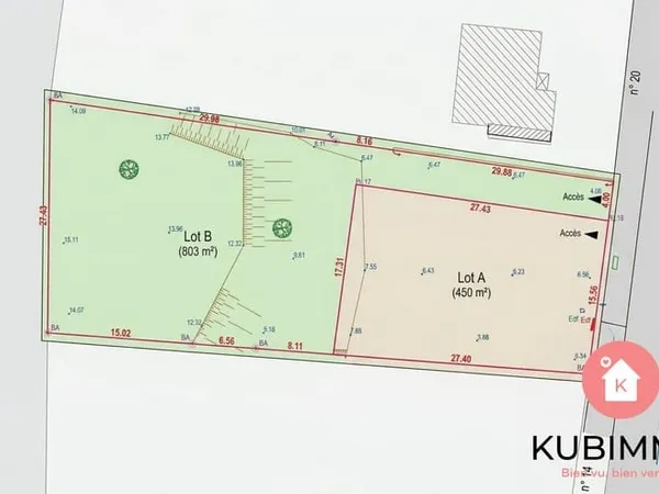 Terrain à bâtir ~405 m² - Les Conches, environnement calme