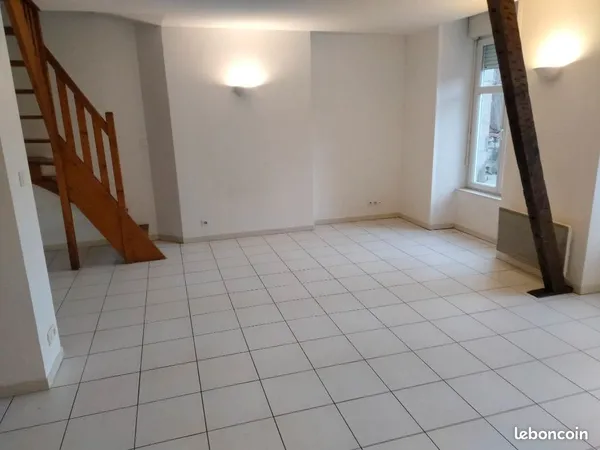 Appartement F3 duplex en centre ville avec grande terrasse
