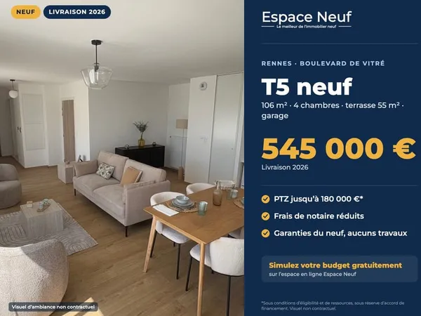 RENNES JEANNE D'ARC - MAISON/APPARTEMENT 4 CHAMBRES avec TER