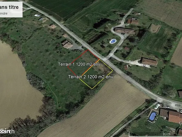 Terrain constructible 1200 m2