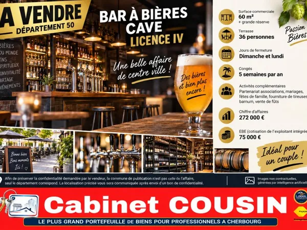 Fonds de commerce 60 m²