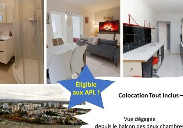 Chambre dans colocation éligible APL à Melun