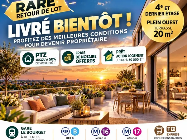 RETOUR DE LOT EXCEPTIONNEL - DERNIER ÉTAGE + TERRASSE