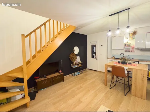 Duplex Duplex T2 bis meublé 49m² au sol + Parking - Corbas