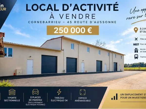 Local d'activité 176 m² - Cornebarrieu - Idéal investisseur - 250 000