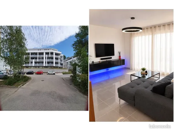 Meylan - Très bel appartement récent T3 de 64 m2 avec terrasse de 27 m2 - 3ème étage à 50 m Place de