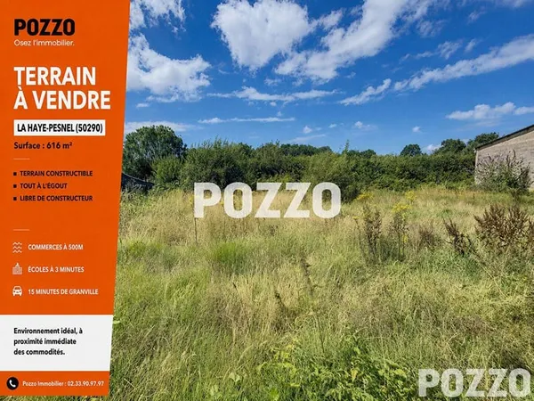 Terrain constructible 616 m²