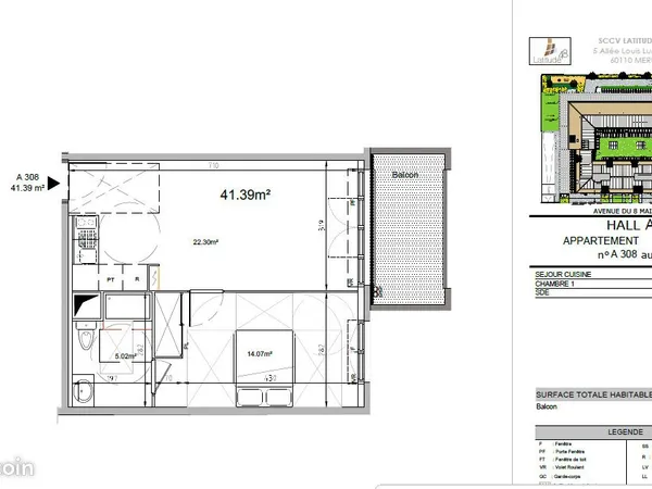 Appartement 2 pièces 40 m²
