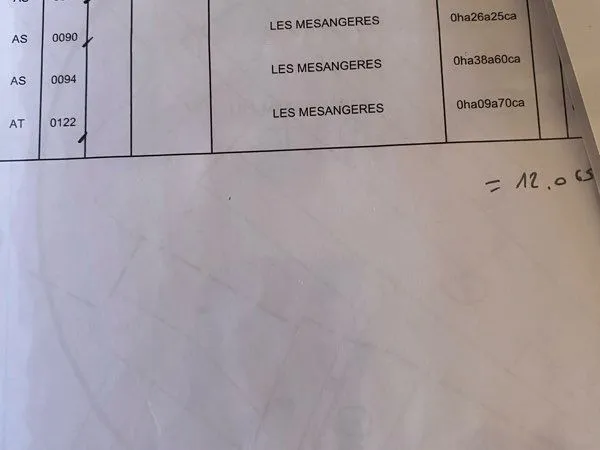 4 parcelles de terrain a bizy