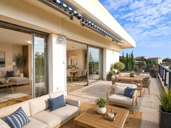 Appartement - Nice - 3 Pièces - Dernier étage - Terrasse 115 m2 - Vue Mer