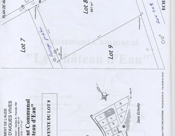 Terrain constructible Aigues Vives Aude