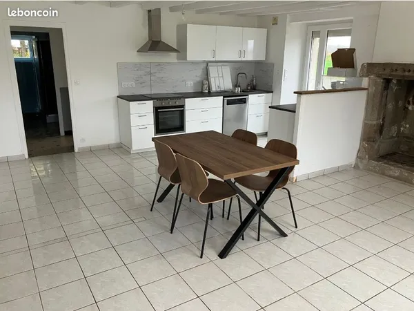 à louer - maison t3 meublée - mauron