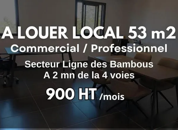 A LOUER Local Commercial / Professionnel de 53m2 | Secteur Ligne des Bambous Saint-Pierre - Tampon