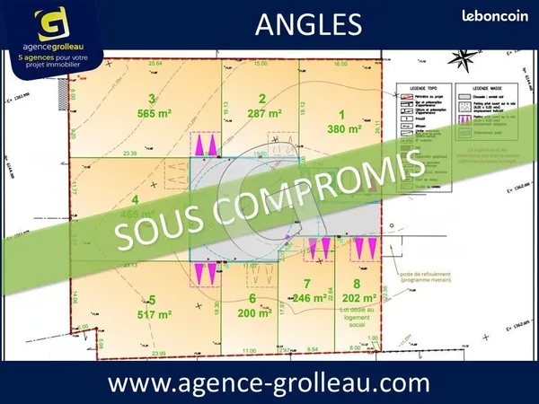 Terrain 246 m² ANGLES