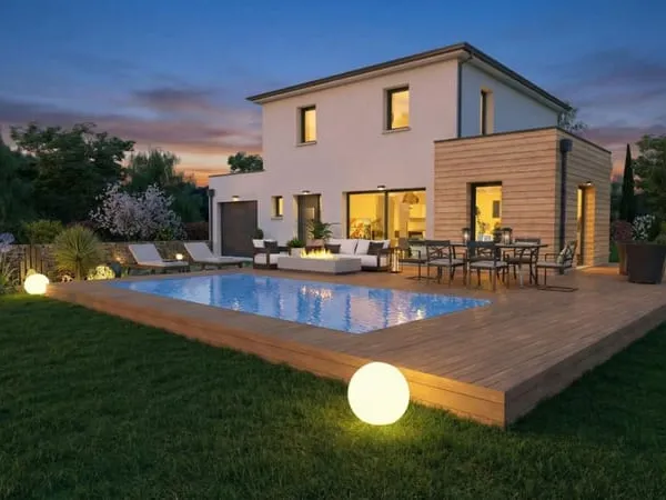 Terrain + Maison de 105m2 à St Mathieu de Tréviers (34)